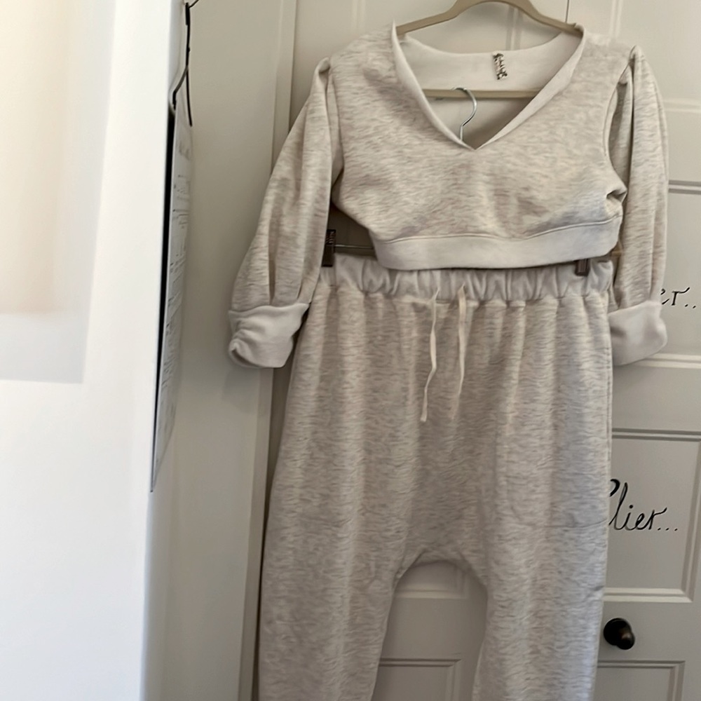 Free people set harem pants style with the crop top